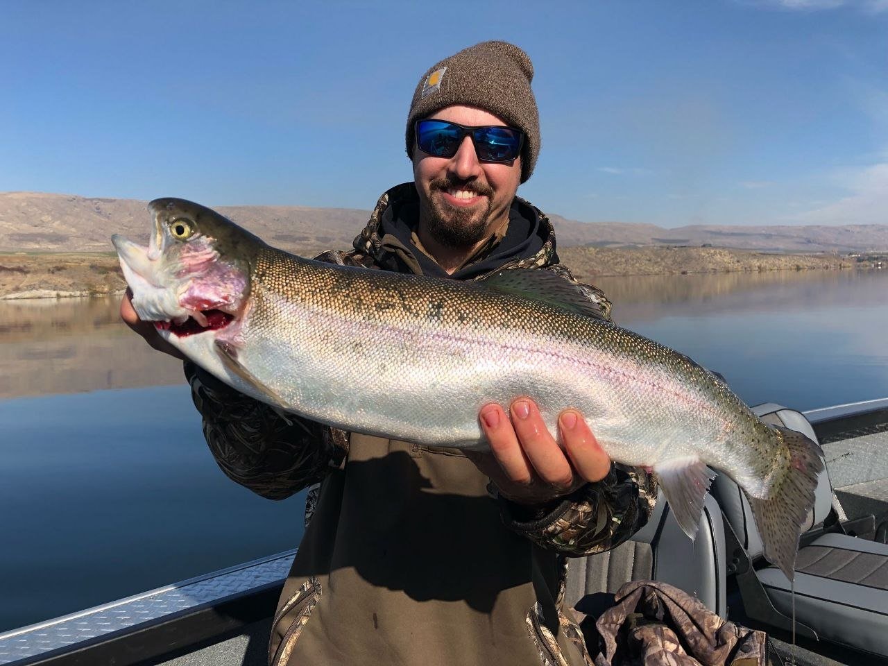 Angler holding a Columbia River salmon